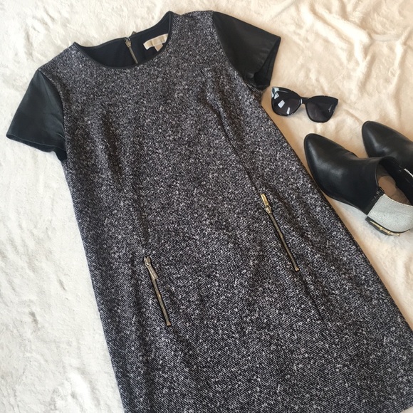 MICHAEL Michael Kors Dresses & Skirts - MICHAEL MK Dress Leather Trim & Silver Accents